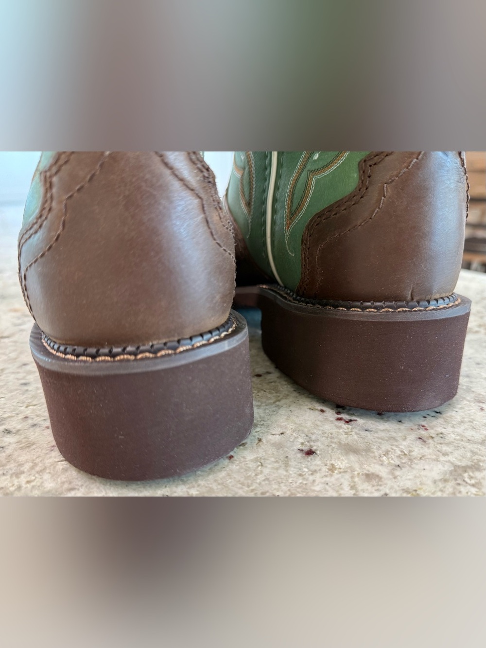 Justin Ladies Gypsy "Raya" Turquoise Water Buffalo Cowboy Boots (NWT) - Picture 9 of 16